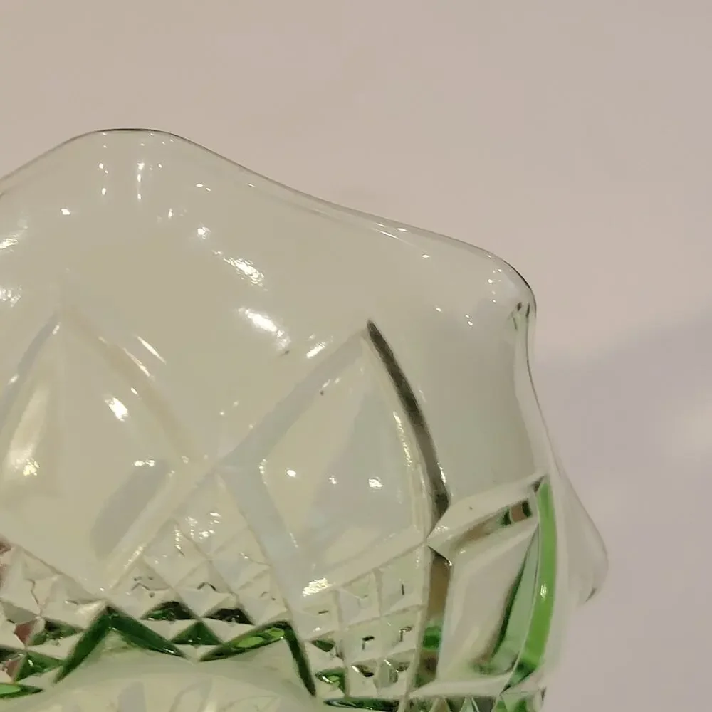 Vintage Hazel Atlas Green Uranium Glass 4.5